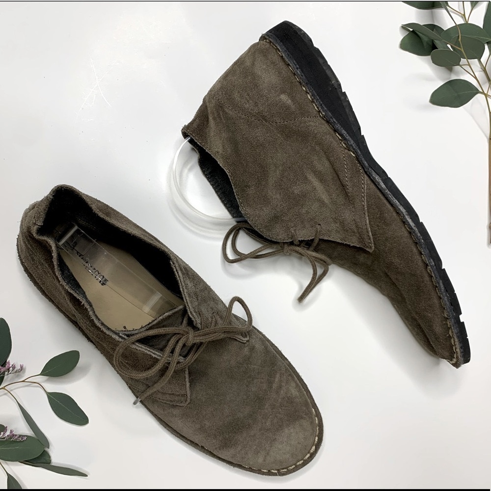 Merona Leather Suede like Gray Lace Shoes Size 11